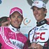 Kim Kirchen et Andy Schleck sur le podium du Tour de Luxembourg 2006